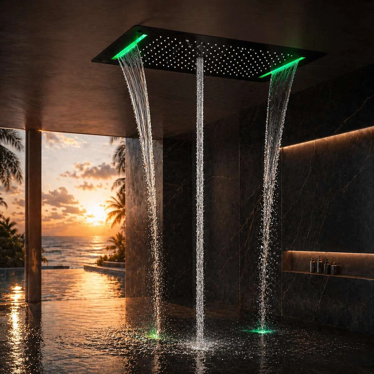 Détail ciel de pluie Monza LED noir